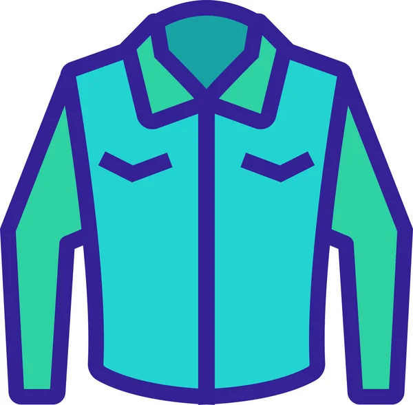 Bekleidung Kontur Jacke Symbol Kleidung Accessoire Kategorie — Stockvektor