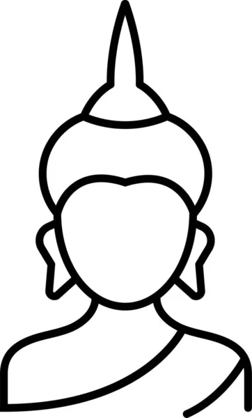Buddha Religion Religiondivinité Icône — Image vectorielle
