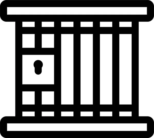 Иконка Клетки Ареста Стиле Наброска — стоковый вектор