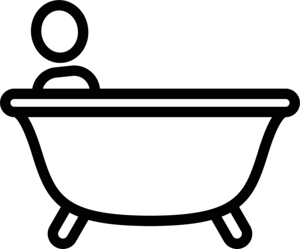 浴室浴缸图标 — 图库矢量图片