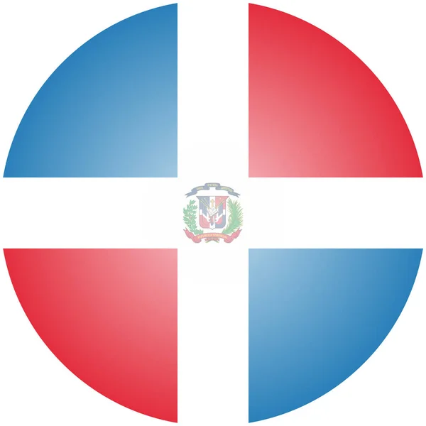 Country Dominican Flag Icon Isometric Style — Stock Vector