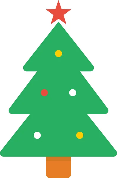 フラットスタイルでお祝いクリスマスの装飾アイコン — ストックベクタ