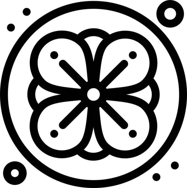 花の自然サウナアイコン — ストックベクタ