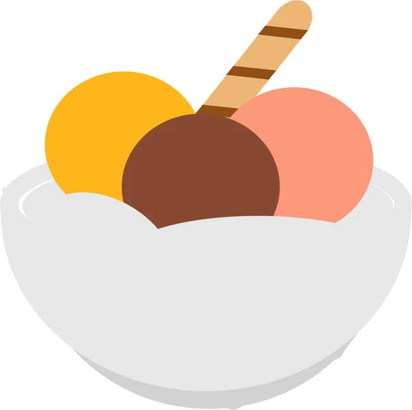 Chocolate Dessert Flavor Icon Flat Style — Stock Vector