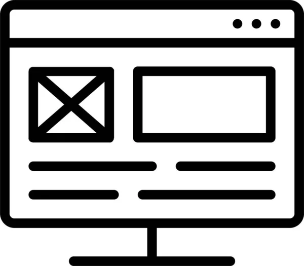 Ícone Design Conteúdo Cms Estilo Esboço —  Vetores de Stock