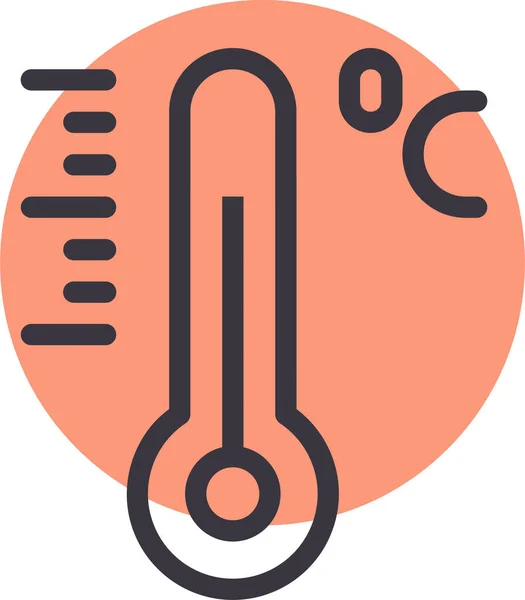 Celsius Centigrade Degree Icon Outline Style — 图库矢量图片