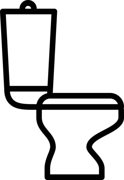 Diarrhée Toilettes Icône Dans Style Contour — Image vectorielle