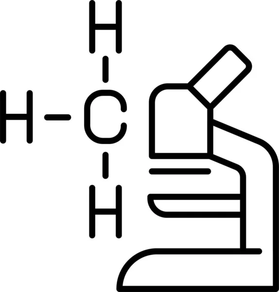 Képlet Laboratóriumi Mikroszkóp Ikon — Stock Vector