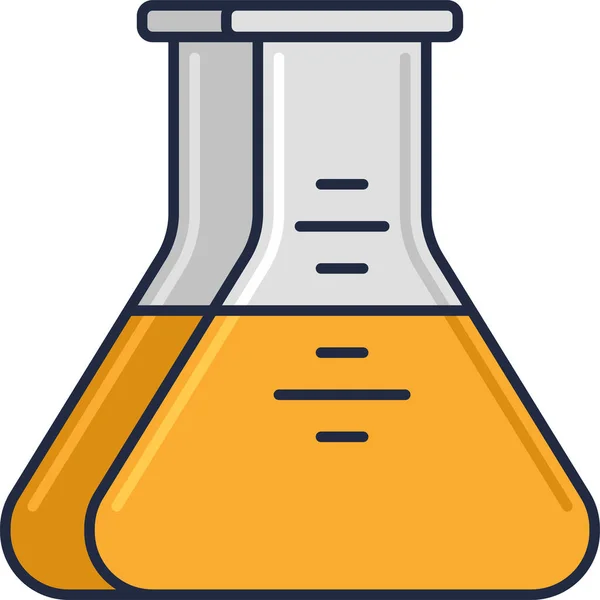 Ícone Ciência Laboratório Frascos Categoria Ciência Pesquisa — Vetor de Stock