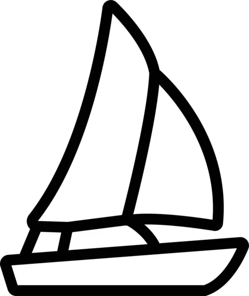 ボート現代の海のアイコン — ストックベクタ