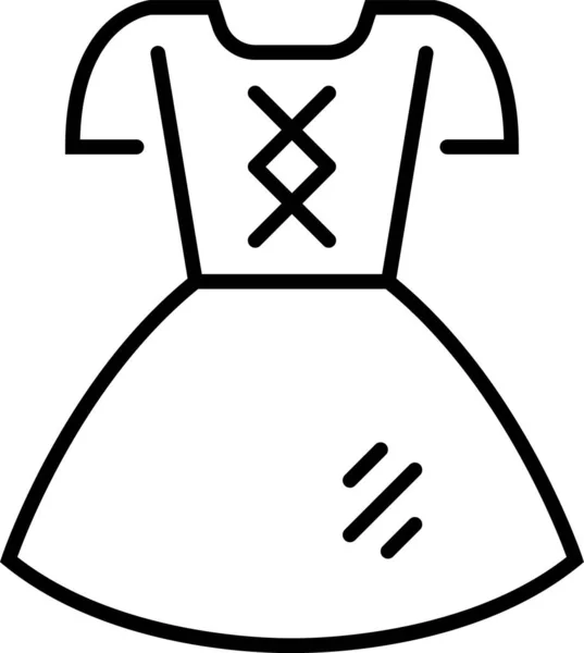 Костюм Одежды Dirndl Значок — стоковый вектор