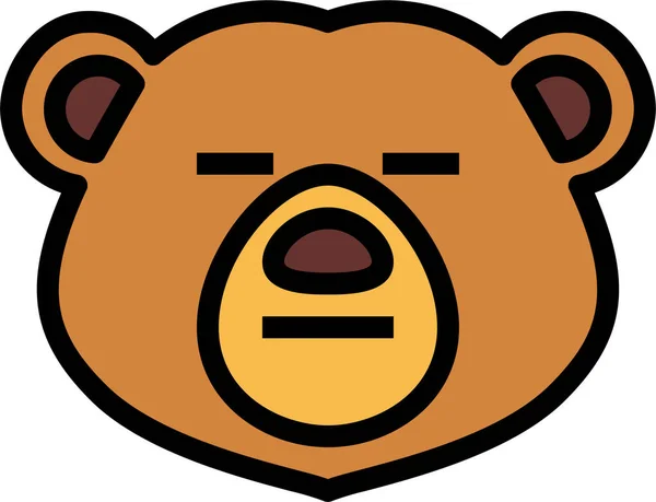 Αρκούδα Άγρια Θηλαστικά Εικονίδιο Στυλ Γεμάτο Περίγραμμα — Διανυσματικό Αρχείο