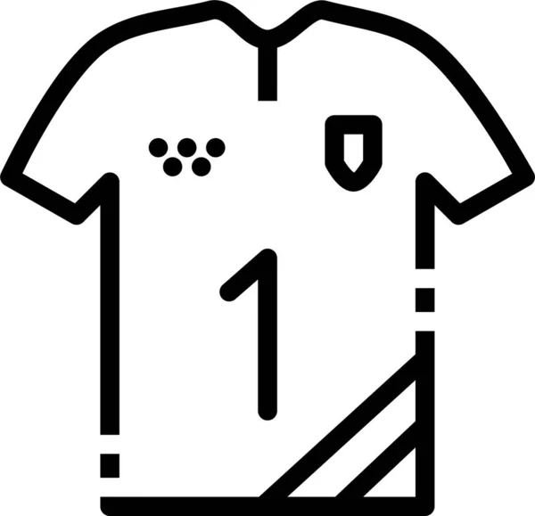 Icono Jersey Juegos Fútbol Estilo Esquema — Archivo Imágenes Vectoriales