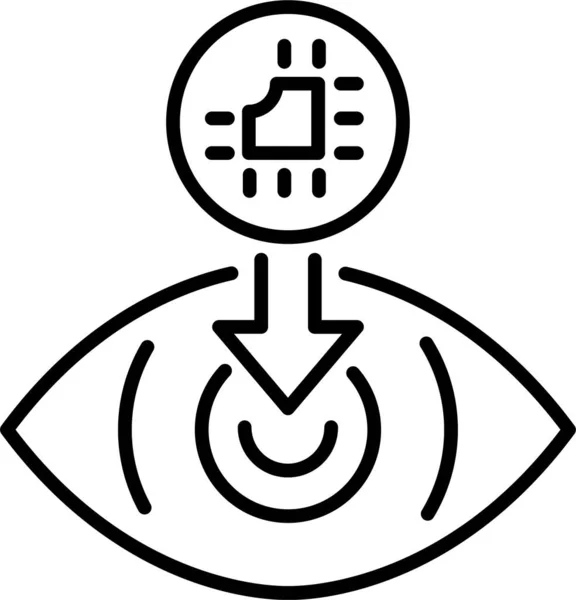 Avtomatika Göz Irisi Simgesi — Stok Vektör