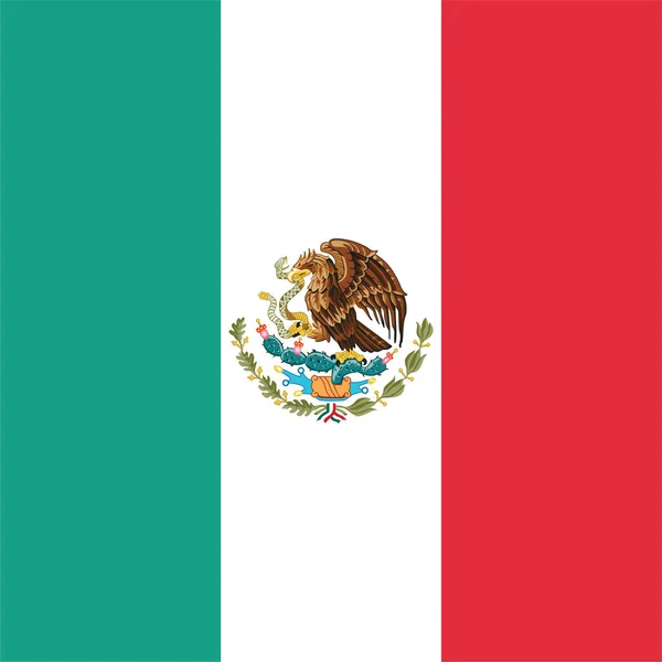 Country Vlag Mexicaans Pictogram Platte Stijl — Stockvector