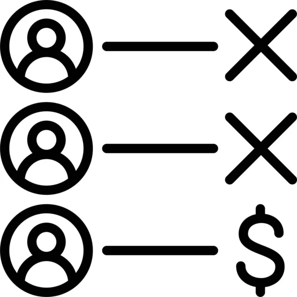 Taux Rebond Taux Conversion Cro Icône Dans Style Contour — Image vectorielle