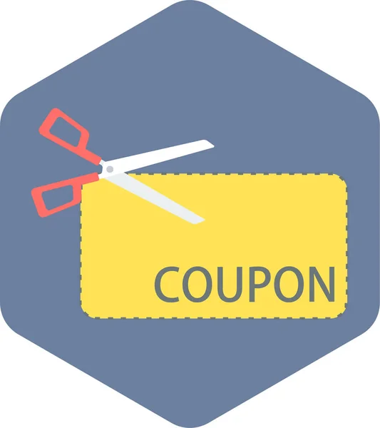 Coupon Buy Online Icon Flat Style — Stock Vector