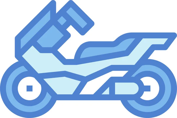 Grande Motobike Ícone Motocicleta —  Vetores de Stock