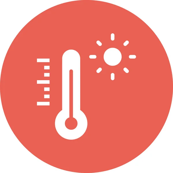 Celsius Fahrenheit Ícone Calor Estilo Sólido —  Vetores de Stock