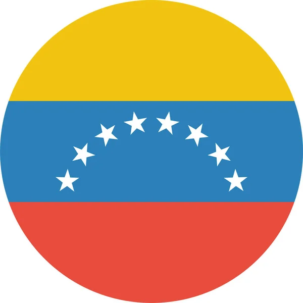Ülke Bayrağı Venezuela Simgesi Düz Stil — Stok Vektör