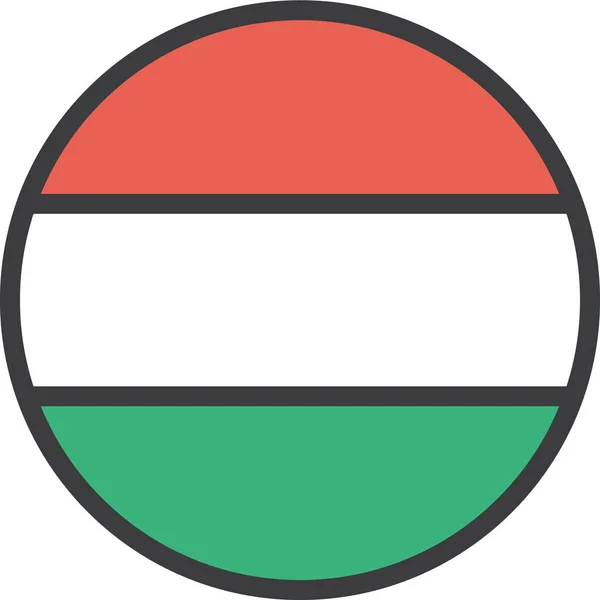 記入されたアウトラインスタイルの国ヨーロッパの旗のアイコン — ストックベクタ