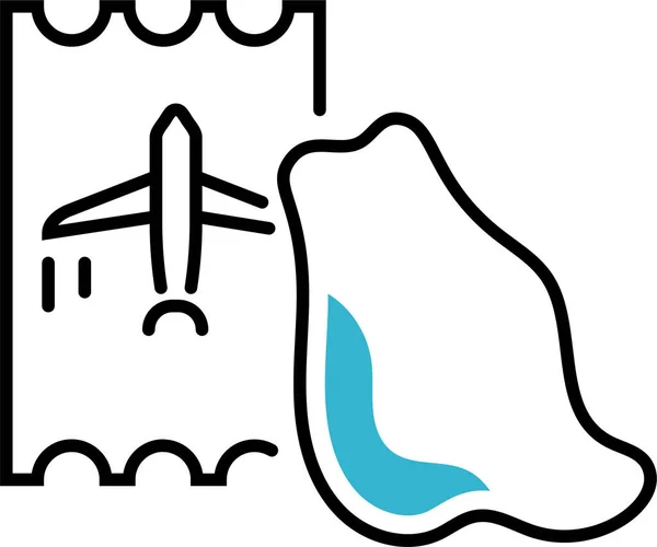 Ikona Cestování Letadlem — Stockový vektor