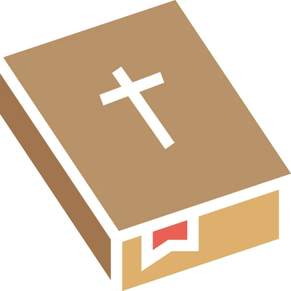 Ikone Des Biblischen Christentums Stil Ausgefüllter Umrisse — Stockvektor