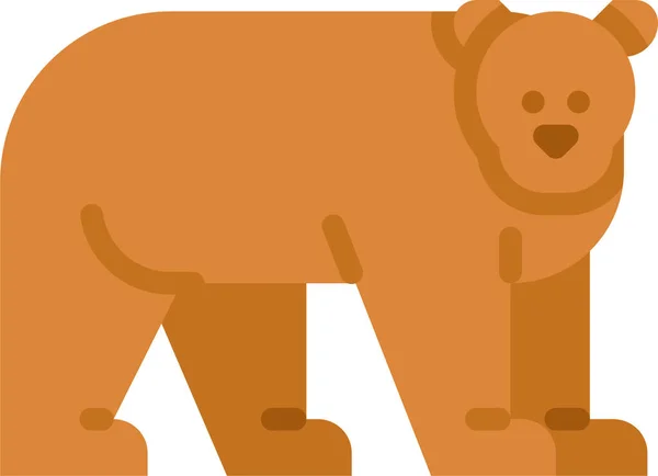 Animal Oso Selva Icono — Vector de stock