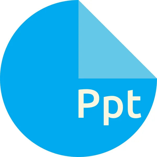 Formato Archivo Ppt Icon Flat Style — Archivo Imágenes Vectoriales