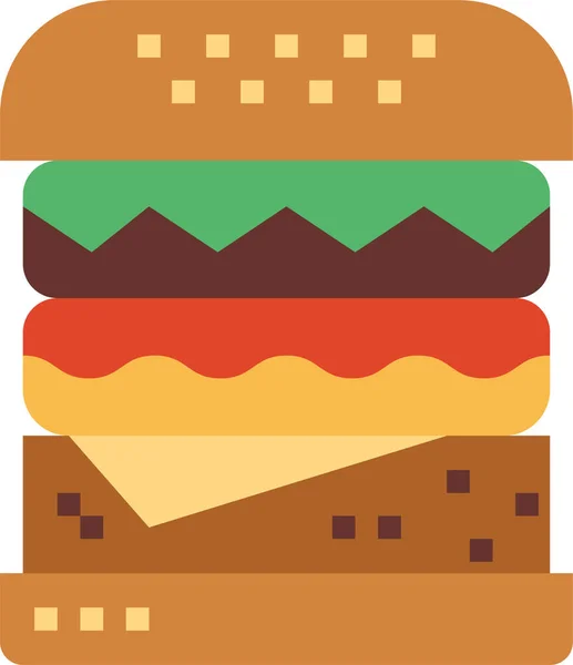 Entrega Hamburguesas Icono Rápido — Vector de stock