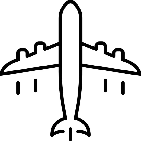 Aeroplane Aircraft Airplane Icon — Stock Vector