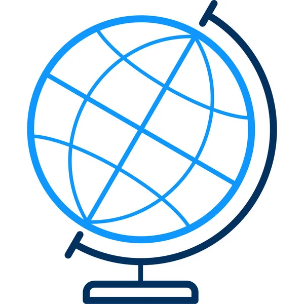 Global Globe Outline Icon Outline Style — Stock Vector