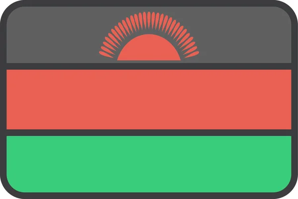 Значок Африканського Прапора Країни Заповненому Стилі — стоковий вектор