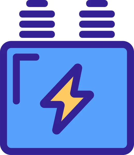 Contour Icoon Van Het Elektriciteitselement Categorie Ecologie Milieu — Stockvector