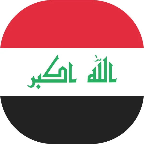 Country Flag Iraq Icon Flat Style — Stock Vector