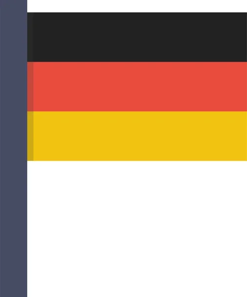 Land Vlag Duits Pictogram Platte Stijl — Stockvector