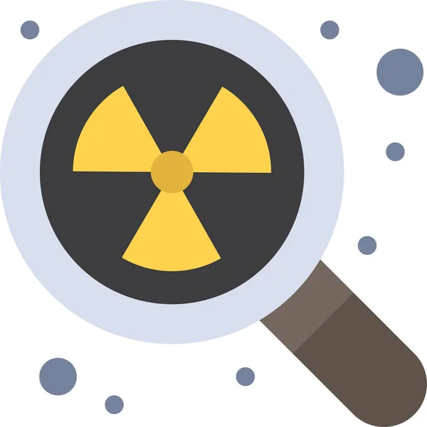 Icono Búsqueda Radiactiva Nuclear — Vector de stock