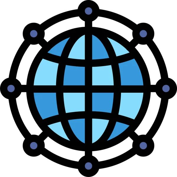 Ikona Globalnego Internetu Danych — Wektor stockowy