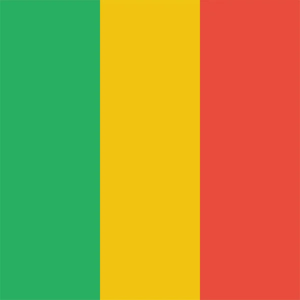 Drapeau Pays Mali Icône Dans Style Plat — Image vectorielle