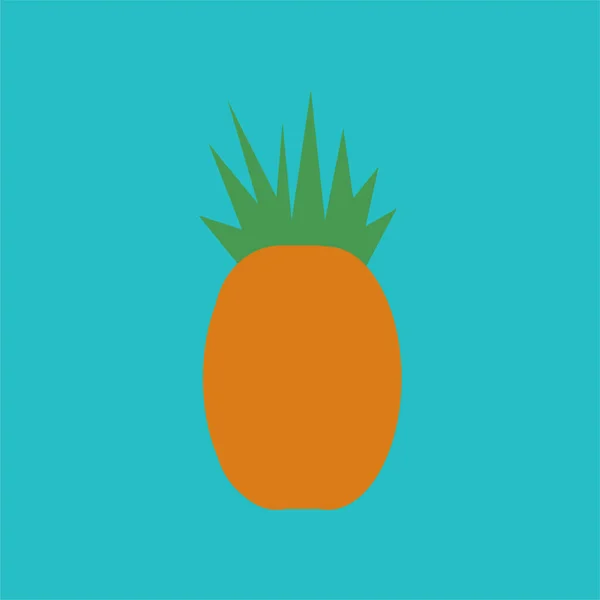 Comida Icono Fruta Fresca Estilo Plano — Vector de stock