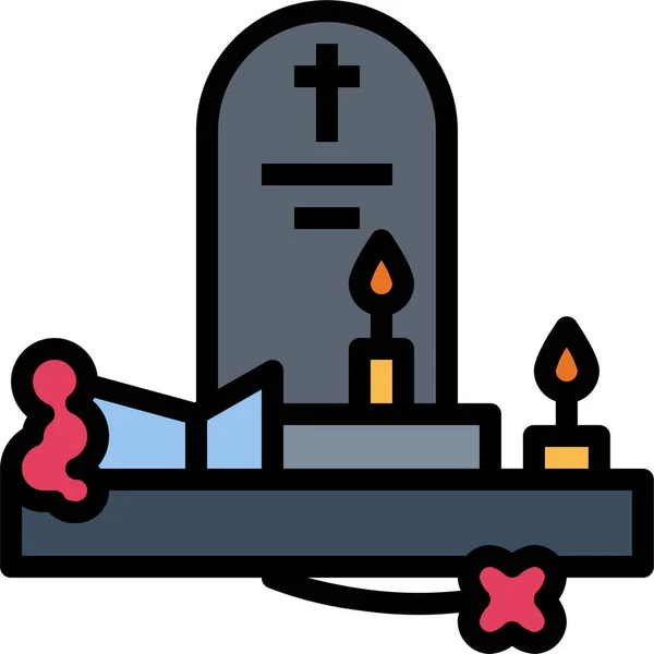 Ikona Grobu Cmentarzu — Wektor stockowy