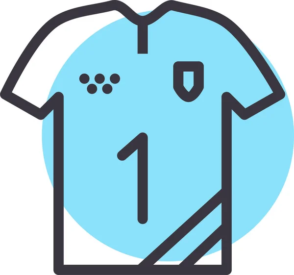 Ikona Meczów Piłki Nożnej Jersey Stylu Wypełnionym — Wektor stockowy