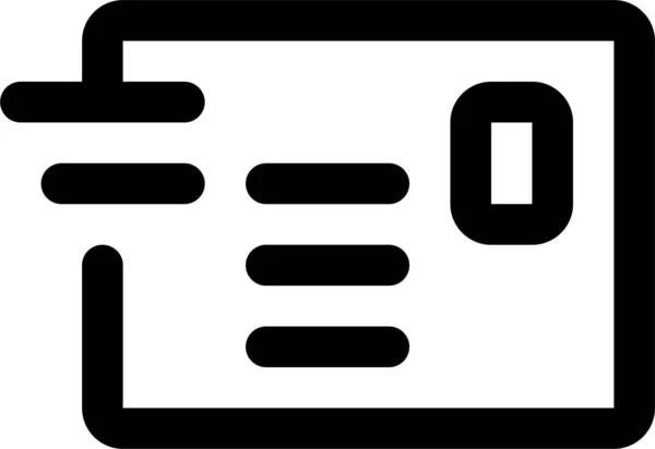 Icono Carta Sobre Correo Electrónico Estilo Esquema — Archivo Imágenes Vectoriales