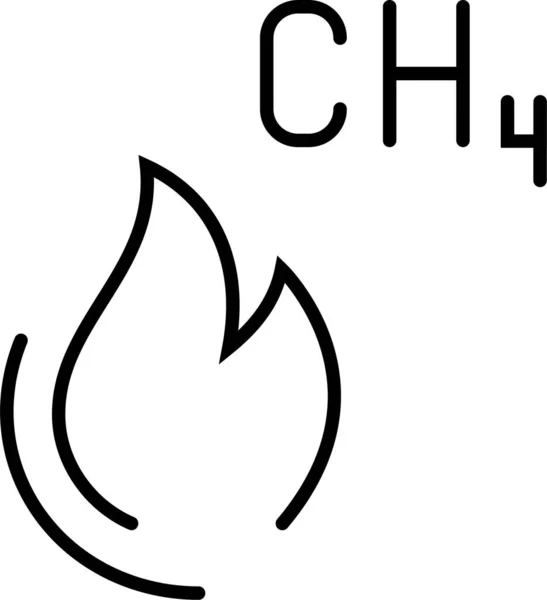 Icono Industria Gas Fuego — Archivo Imágenes Vectoriales