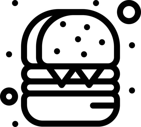 Burger Fast Food Icon — Stock Vector