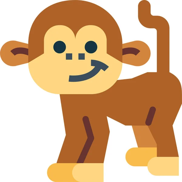 원숭이 포유류의 아이콘 — 스톡 벡터