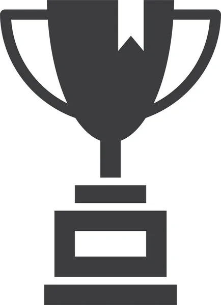 Achievement Champion Cup Icon Solid Style — Stock Vector