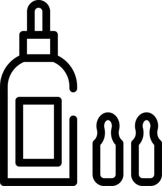 Bottle Capsules Hair Icon — Stock Vector
