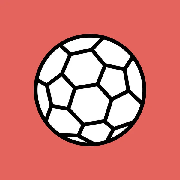 Juegos Pelota Icono Balonmano Estilo Esquema — Vector de stock