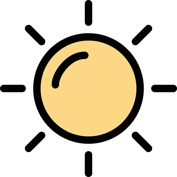 Dia Sol Ensolarado Ícone —  Vetores de Stock